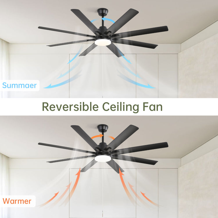 66 Inch Modern S And Smart Remote Control 6 Speed Reversible Noiseless Dc Motor For Indoor