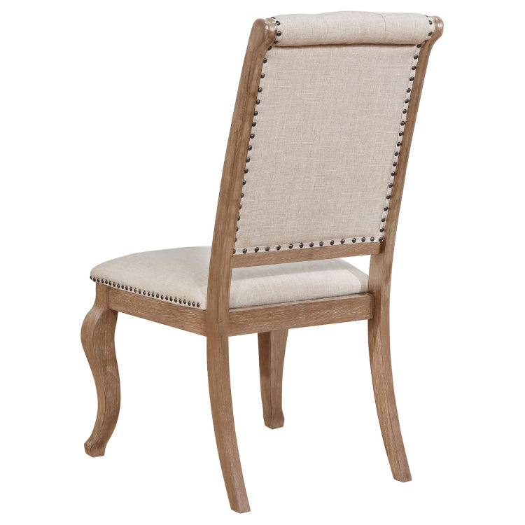 Cream And Barley Brown Tufted Back Dining Chair Set Of 2