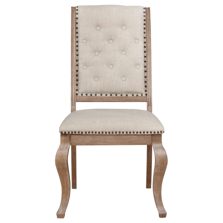 Cream And Barley Brown Tufted Back Dining Chair Set Of 2