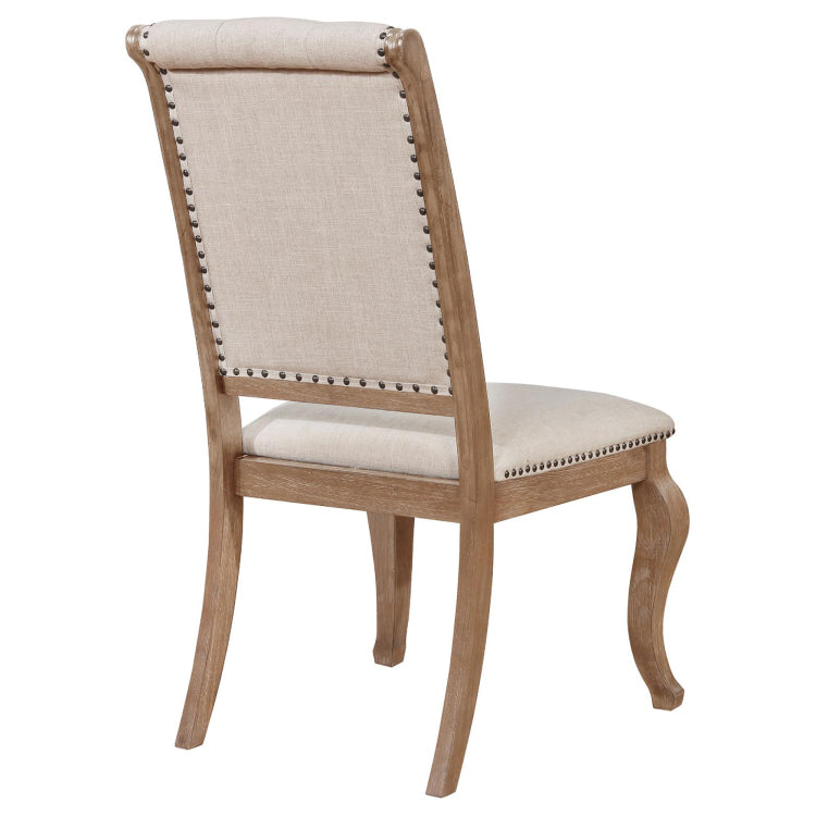 Cream And Barley Brown Tufted Back Dining Chair Set Of 2