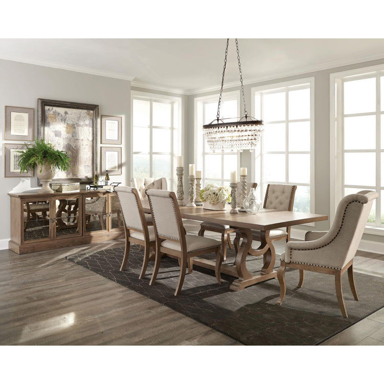 Cream And Barley Brown Tufted Back Dining Chair Set Of 2