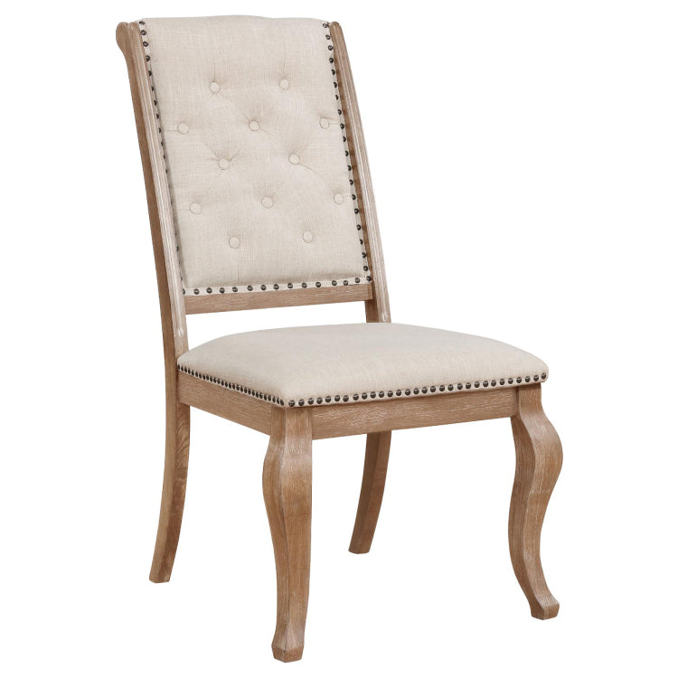 Cream And Barley Brown Tufted Back Dining Chair Set Of 2