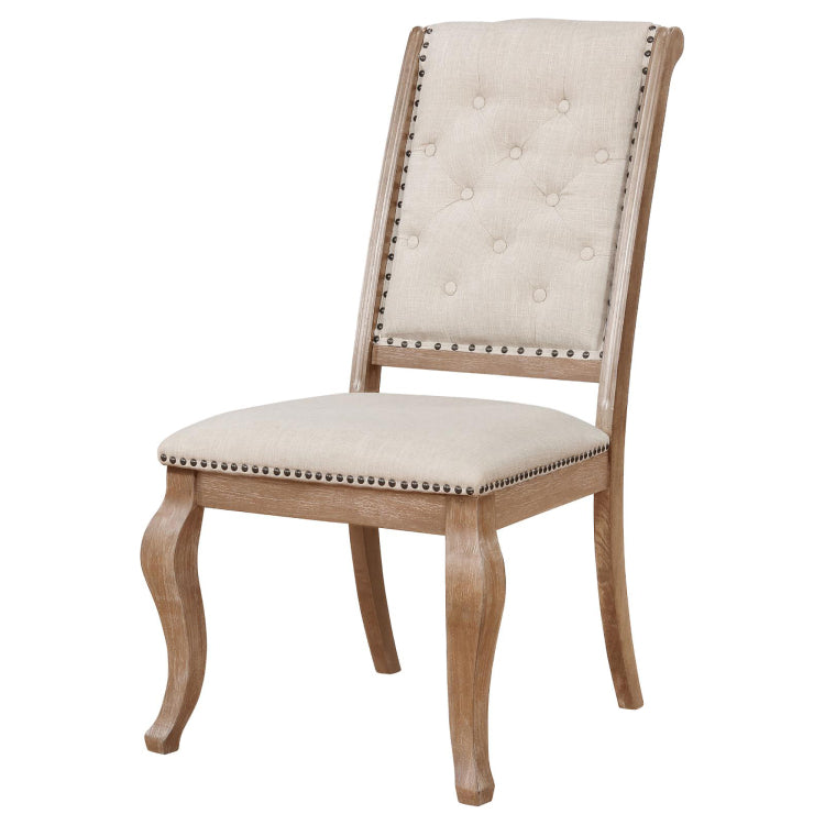 Cream And Barley Brown Tufted Back Dining Chair Set Of 2