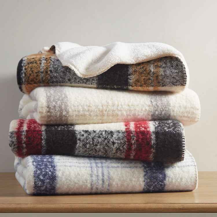 Faux Mohair To Sherpa Throw