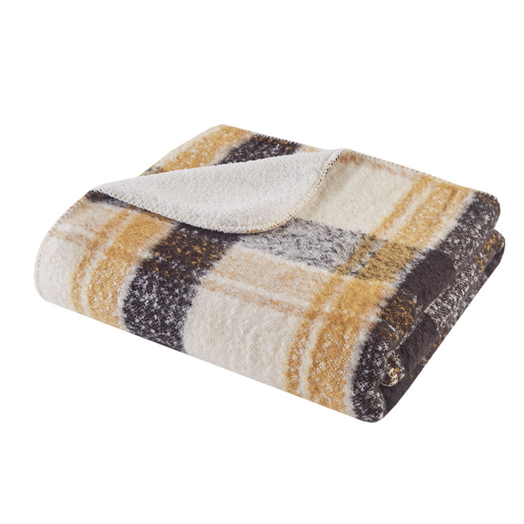 Faux Mohair To Sherpa Throw