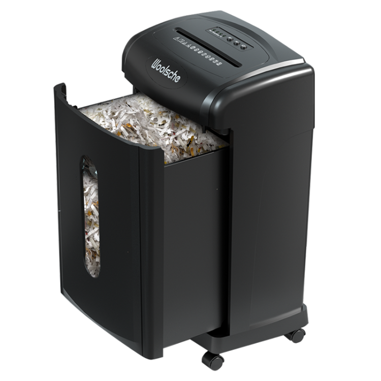 Large Capacity Heavy Duty Document Shredder 19 Sheet Cross Cut Paper Credit Card Shredder With 7.93 Gallon Pullout Wastebasket & 4 Castor