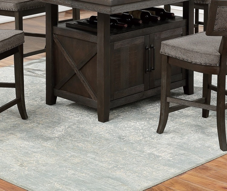 Dining Room Furniture Counter Height Dining Table W Butterfly Leaf Rustic Espresso Storage Base 7Pc Dining Set 6X High Chairs Unique Design Back