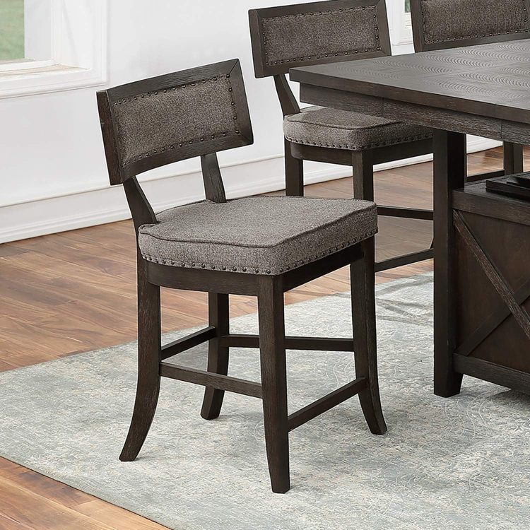 Dining Room Furniture Counter Height Dining Table W Butterfly Leaf Rustic Espresso Storage Base 7Pc Dining Set 6X High Chairs Unique Design Back