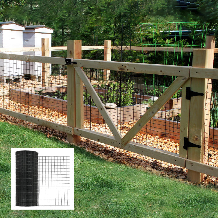 48 Inch 50 Ft Black Vinyl Coated Hardware Cloth, 19 Gauge 1 2 Inch Black Pvc Hardware Cloth, Black Welded Wire Fence Supports Poultry Netting Cage Home Improvement And Chicken Coop