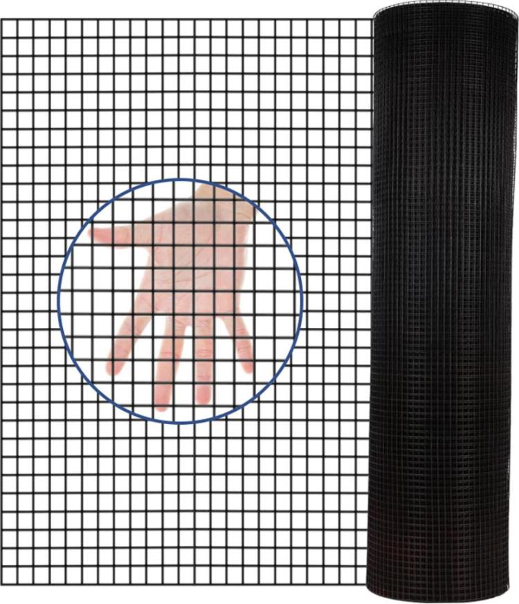 36 Inch 50 Ft Black Vinyl Coated Hardware Cloth 19 Gauge 1 4 Inch Black Pvc Hardware Cloth, Black Welded Wire Fence Supports Poultry Netting Cage Home Improvement And Chicken Coop