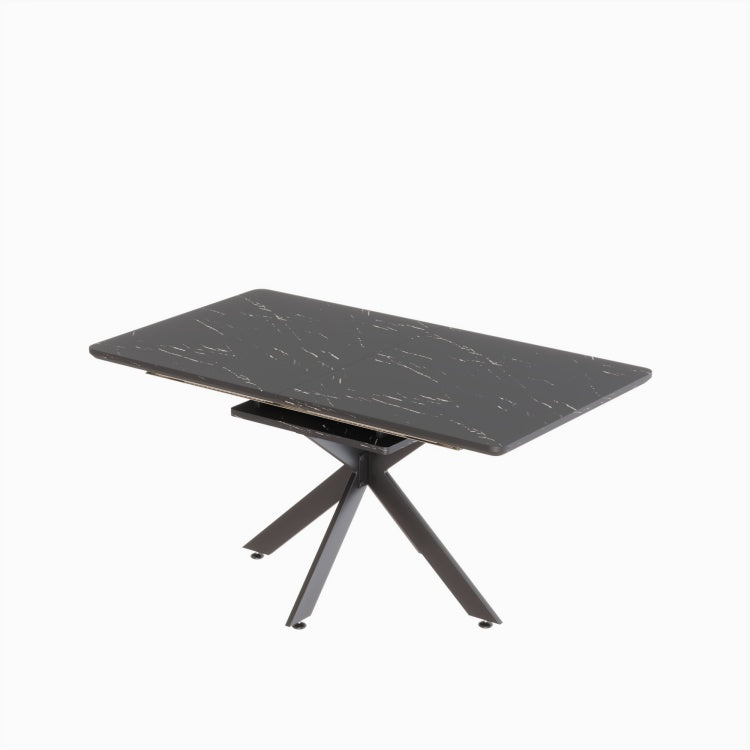 62.4" Extendable 78.15" Dining Table Set For 6 8 Person For Dining Room,C Shaped Tube Soft Padded Armless Dining Chair And Very Large Dining Room Table Kitchen Table Chair Set With Metal Legs