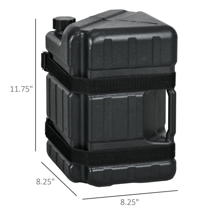 Outsunny Canopy Weights Set Of 4, Hdpe Water Or Sand Filled Tent Weights For Pop Up Canopy, With Built In Handles And Secure Straps, 115Lbs