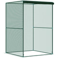 Outsunny 4' X 4' Crop Cage, Plant Protection Tent With Zippered Doors For Vegetable Garden, Backyard, Green