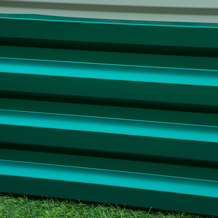 Outsunny Raised Garden Bed, 4' X 2' X 1' Galvanized Planter Box Raised Bed For Vegetables, Flowers, Plants And Herbs, Green
