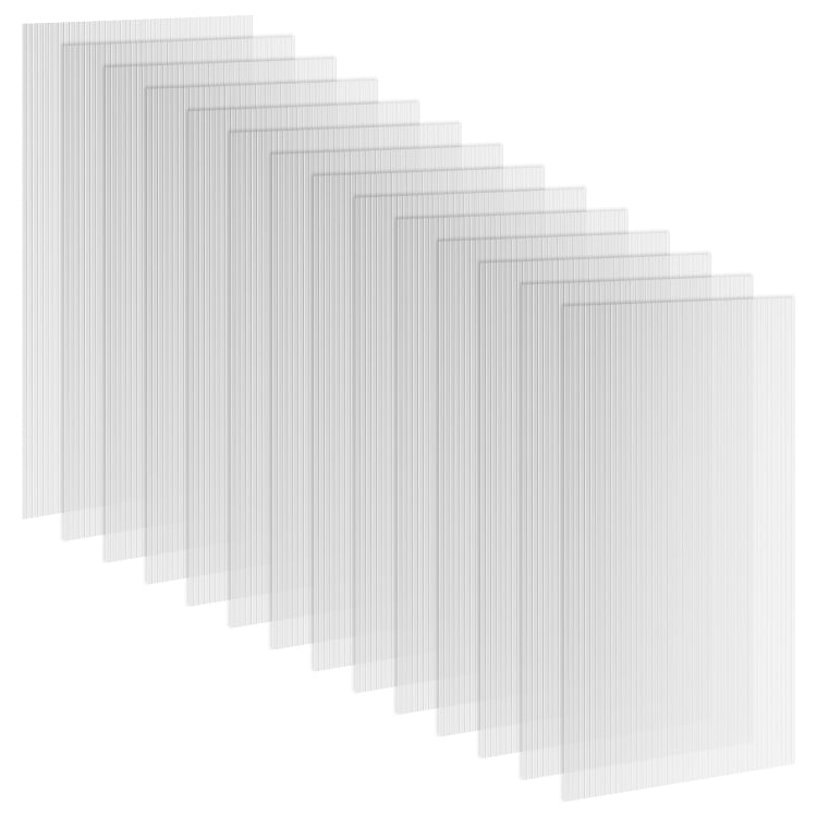 Outsunny 14 Piece Pack Of Polycarbonate Greenhouse Panels, 4' X 2' X 0.16" Twin Wall Polycarbonate Panels, Waterproof And Uv Protected Plastic Sheets, Clear