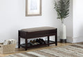 Rouen Seating Bench With Shoe Storage, Espresso