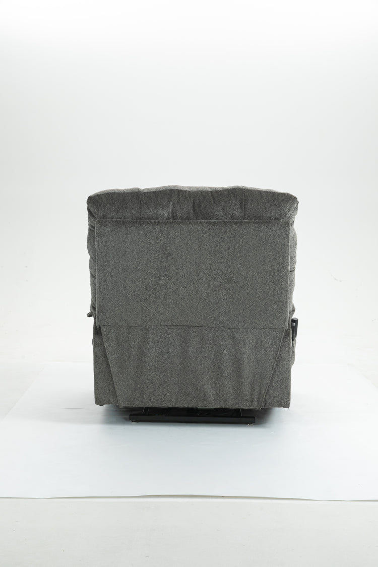 Lift Chair For Big And Tall Person With Inconvenient Legs: High Density Foam Lift Sofa With Heat And Massage, 2 Pockets, 2 Cup Holder, 2 Remote, Okin Motor