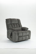 Lift Chair For Big And Tall Person With Inconvenient Legs: High Density Foam Lift Sofa With Heat And Massage, 2 Pockets, 2 Cup Holder, 2 Remote, Okin Motor