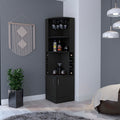 8 Bottle 2 Shelf Bar Cabinet Wenge