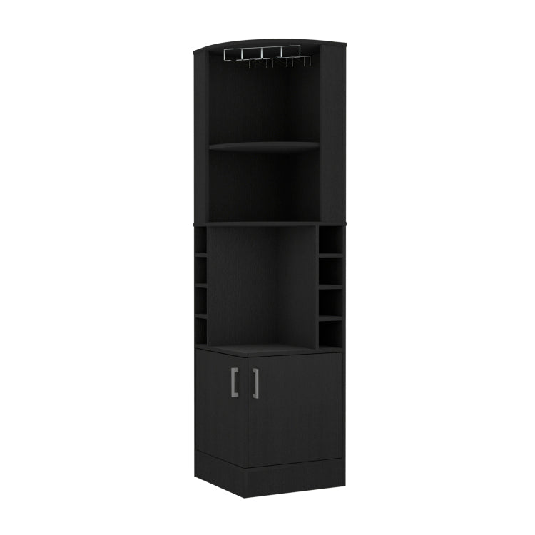 8 Bottle 2 Shelf Bar Cabinet Wenge