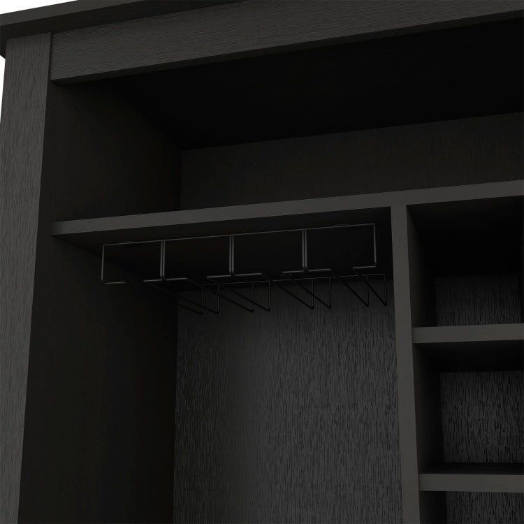 Mojito Bar Cabinet, One Open Drawer, One Open Shelf, Black