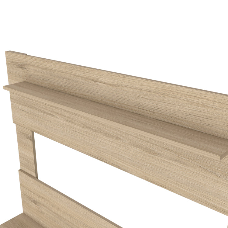 Floating Entertainment Center For Tv S Up 55", Space For Tv, One Superior Shelf, Two Shelves, Light Pine
