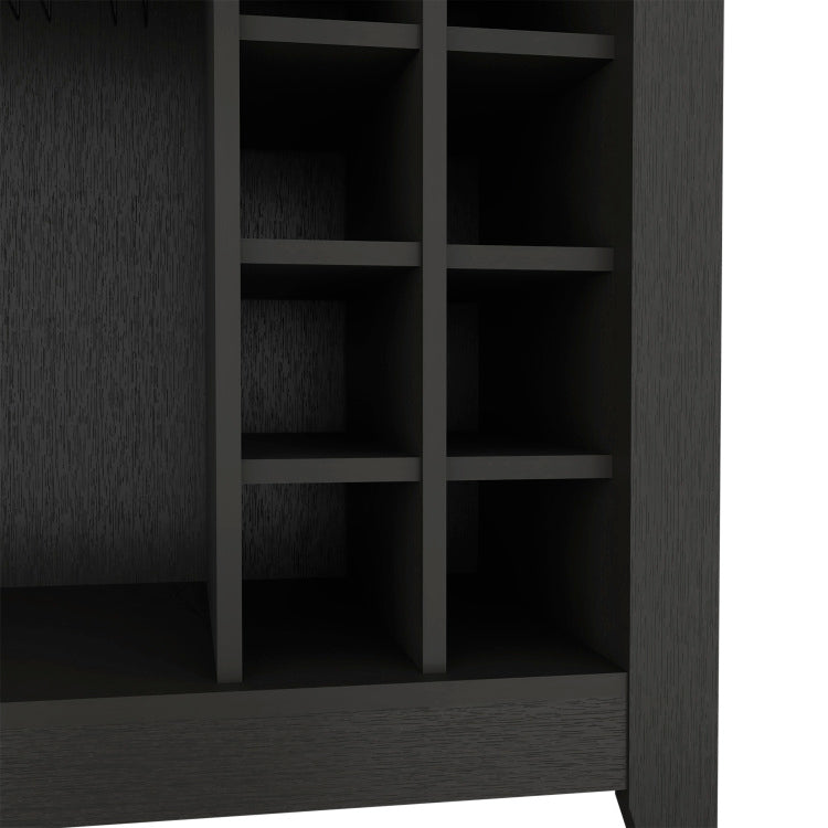 Mojito Bar Cabinet, One Open Drawer, One Open Shelf, Black