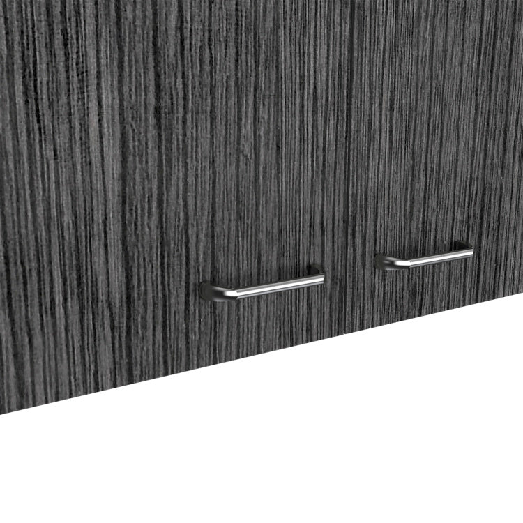 Wall Cabinet 19"H, Two Doors, Two Internal Shelves, White Smoked Oak