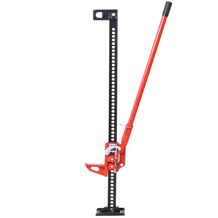 High Lift Farm Jack, 48" Utility Farm Jack, 7000 Lbs Capacity Ratcheting Off Road Utility Jack, Heavy Duty Farm Jack For Tractor, Truck, Suv, Bumper Lift, Red