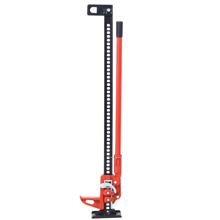 High Lift Farm Jack, 48" Utility Farm Jack, 7000 Lbs Capacity Ratcheting Off Road Utility Jack, Heavy Duty Farm Jack For Tractor, Truck, Suv, Bumper Lift, Red