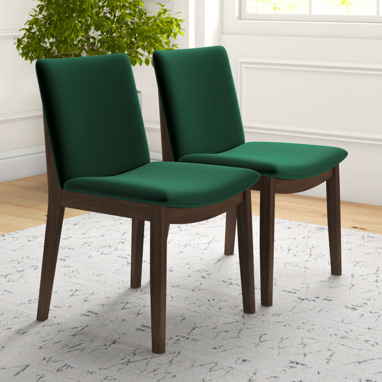 Laura Mid Century Modern Solid Wood Dining Chair Set Of 2