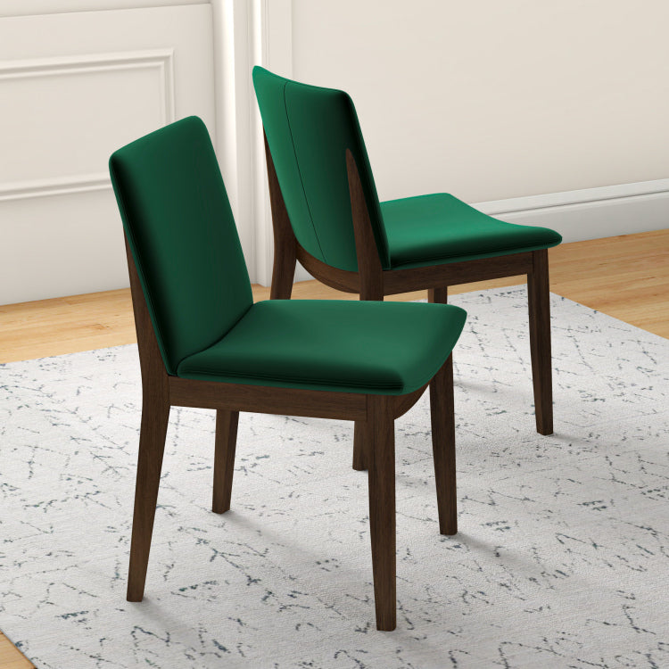 Laura Mid Century Modern Solid Wood Dining Chair Set Of 2
