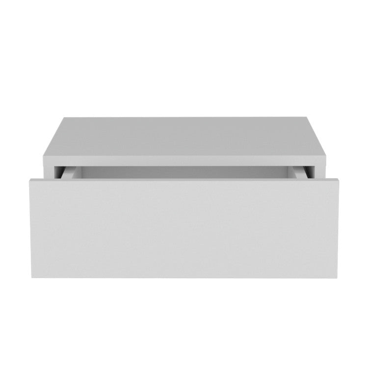 Floating Nightstand 5"H, Modern Wall Mounted Bedside Shelf With Drawer, White