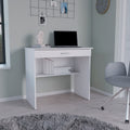 Montana Storage Desk, Spacious Stylish With Drawer And Shelf, White