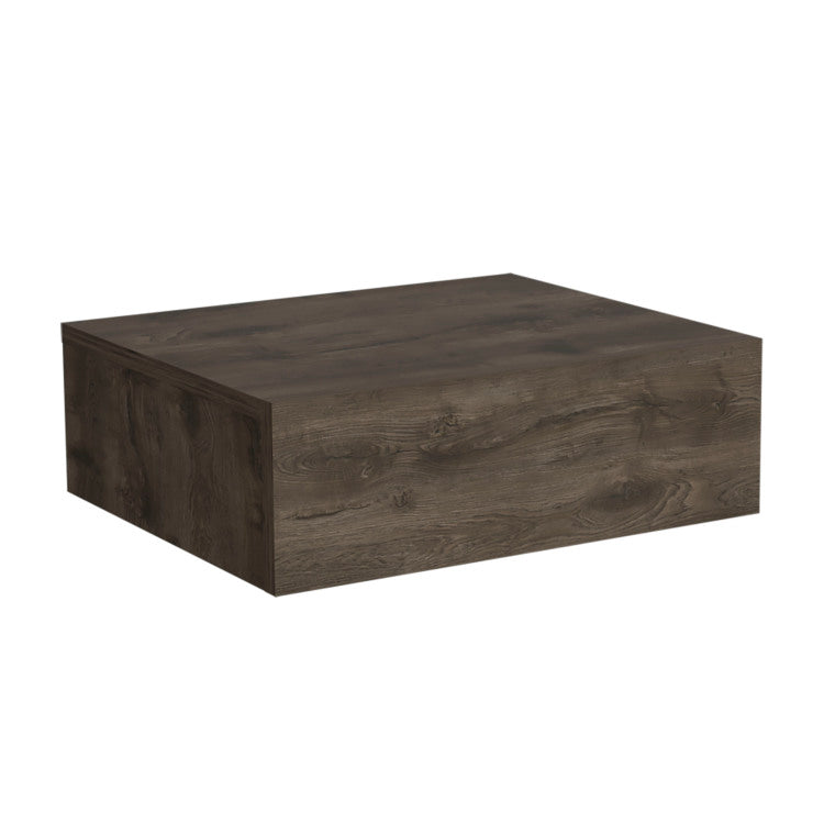 Floating Nightstand 5"H, Modern Wall Mounted Bedside Shelf With Drawer, Dark Brown