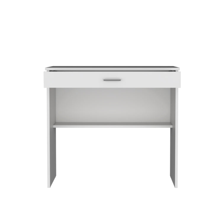Montana Storage Desk, Spacious Stylish With Drawer And Shelf, White