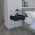 Floating Nightstand 5"H, Modern Wall Mounted Bedside Shelf With Drawer, Black