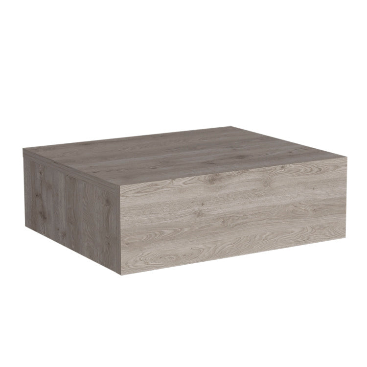 Floating Nightstand 5"H, Modern Wall Mounted Bedside Shelf With Drawer, Light Gray