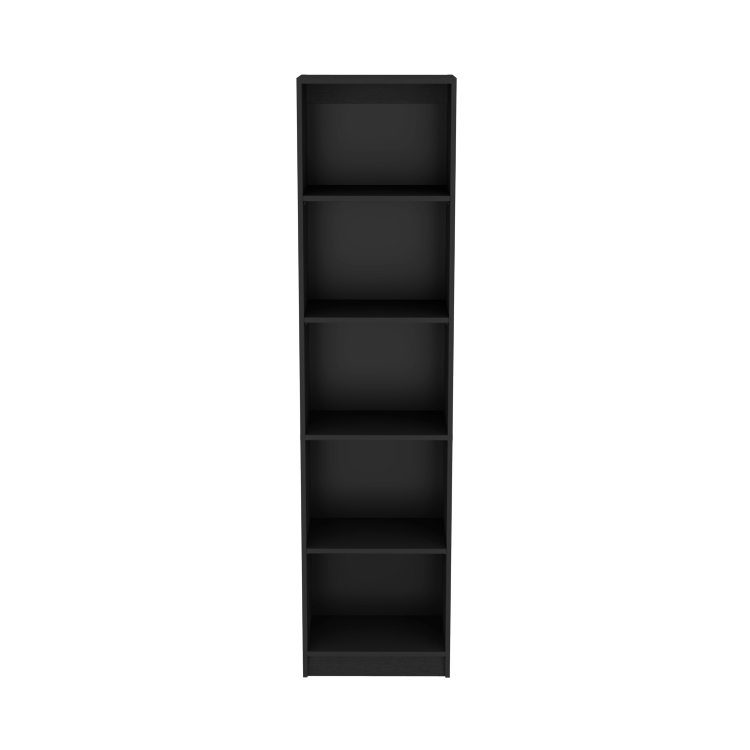 Bookcase Compact Bookshelf With Multiple Shelves, Black