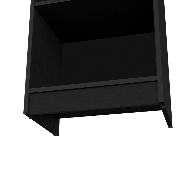 Bookcase Compact Bookshelf With Multiple Shelves, Black