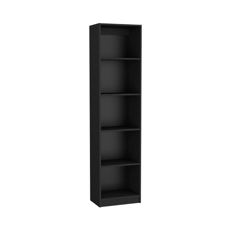 Bookcase Compact Bookshelf With Multiple Shelves, Black