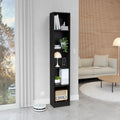 Bookcase Compact Bookshelf With Multiple Shelves, Black