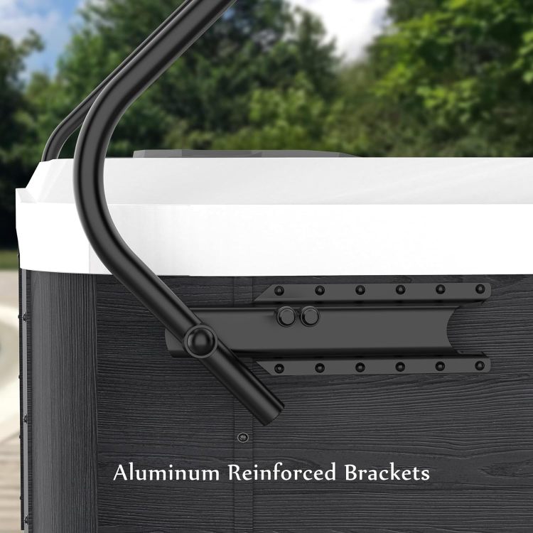 Hot Tub Cover Lift, Universal Spa Cover Lifts Side Mounted Cover Lifter With Adjustable Height Aluminum Reinforced Brackets Spa Cover Lever Lift Fits Most Spas & Hot Tubs