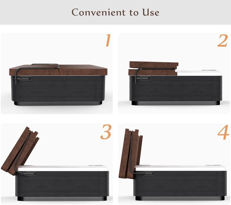 Hot Tub Cover Lift, Universal Spa Cover Lifts Side Mounted Cover Lifter With Adjustable Height Aluminum Reinforced Brackets Spa Cover Lever Lift Fits Most Spas & Hot Tubs