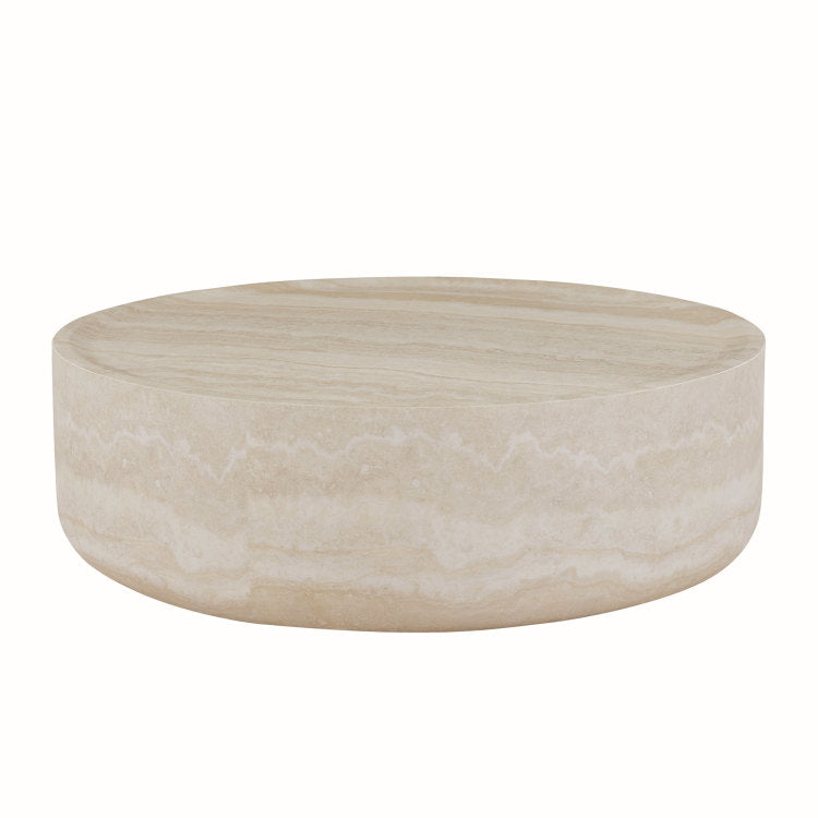 31.49'' Faux Mars Pattern Coffee Tables For Living Room Round Tea Table For Living Room, No Need Assembly