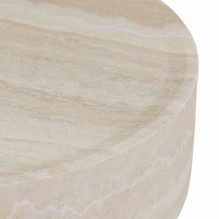 31.49'' Faux Mars Pattern Coffee Tables For Living Room Round Tea Table For Living Room, No Need Assembly