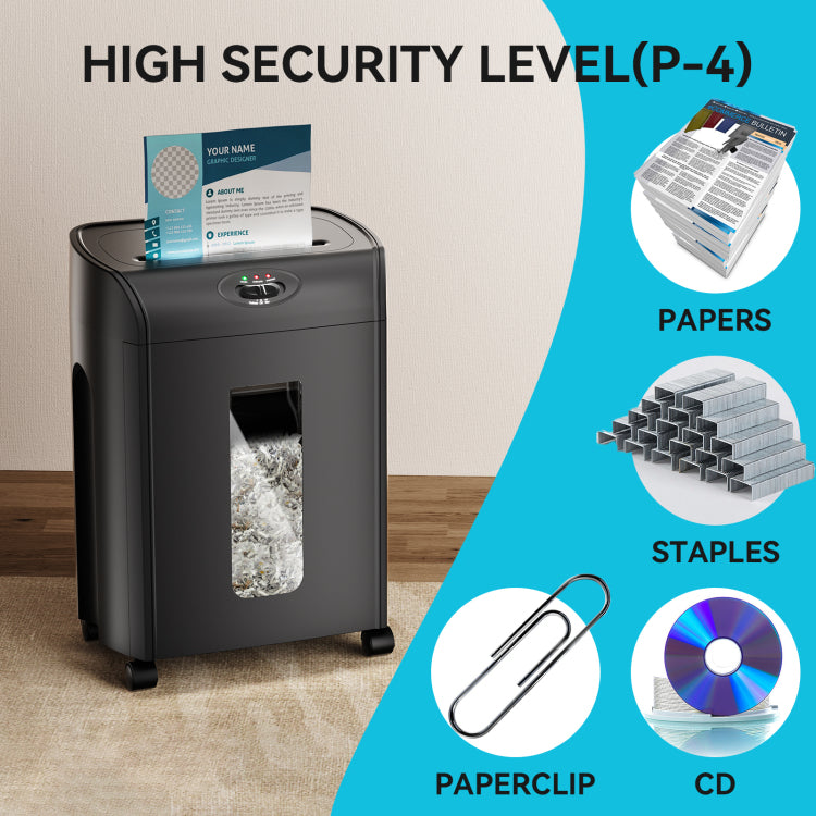 15 Sheet Cross Cut Paper Shredder,4.76 Gallons Heavy Duty Paper Cd Card Ultra Quitet Shredder For Home And Office
