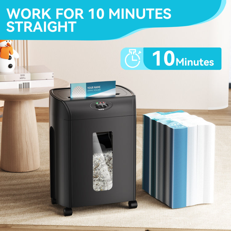 15 Sheet Cross Cut Paper Shredder,4.76 Gallons Heavy Duty Paper Cd Card Ultra Quitet Shredder For Home And Office