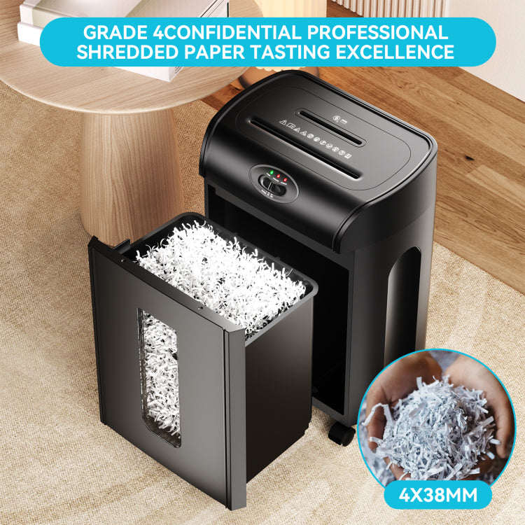 15 Sheet Cross Cut Paper Shredder,4.76 Gallons Heavy Duty Paper Cd Card Ultra Quitet Shredder For Home And Office