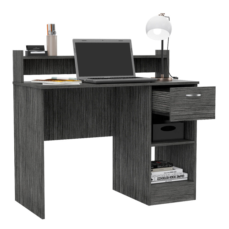 Charlotte Computer Desk With 2 Storage Shelves And Drawer
